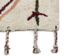 Beliani Bavlněný koberec 140 x 200 cm béžový CORUM