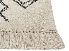 Beliani Bavlněný koberec 160 x 230 cm béžový SOMEK
