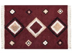 Beliani Bavlněný koberec 160 x 230 cm červený SIIRT
