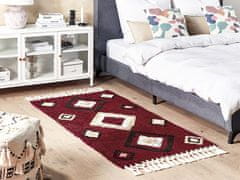 Beliani Bavlněný koberec 80 x 150 cm červený SIIRT