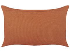 Beliani Bavlněný polštář 35 x 55 cm oranžový ORLAYA