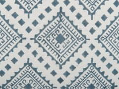 Beliani Bavlněný polštář 45 x 45 cm modrý/bílý CORDATA