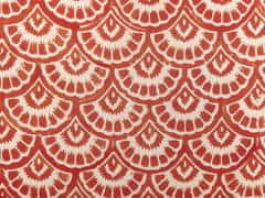 Beliani Bavlněný polštář geometrický vzor 45 x 45 cm červený RHUS