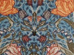 Beliani Bavlněný polštář 45 x 45 cm modrý/oranžový MITELLA