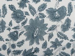 Beliani Bavlněný polštář květinový vzor 45 x 45 cm bílý/ modrý RUMEX