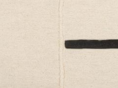 Beliani Bavlněný polštář pruhovaný 45 x 45 cm béžový/černý ABIES