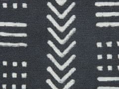Beliani Bavlněný polštář geometrický vzor 45 x 45 cm černý/ bílý BENZOIN