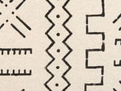 Beliani Sada 2 bavlněných polštářů s geometrickým vzorem 45 x 45 cm bílé/černé MYRICA