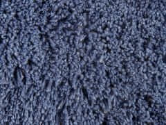 Beliani Bavlněný všívaný polštář se střapci 35 x 55 cm béžový/ modrý LUPINUS