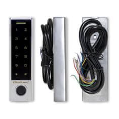 Qoltec Kódový zámek Proteus s dotykovou obrazovkou a čtečkou otisků prstů | RFID | kód | karta | kroužek na klíče | IP68 | EM