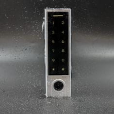 Qoltec Titan dotykový kódový zámek se čtečkou otisků prstů | RFID | BT 4.0 | kód | karta | kroužek na klíče | IP68 | EM