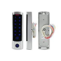 Qoltec Kombinovaný zámek DIONE se čtečkou RFID | kód | karta | kroužek na klíče | IP68 | EM | slim