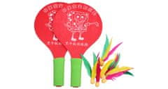Merco Battledore dřevěné pálky na badminton červená