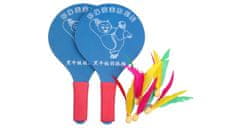 Merco Battledore dřevěné pálky na badminton modrá