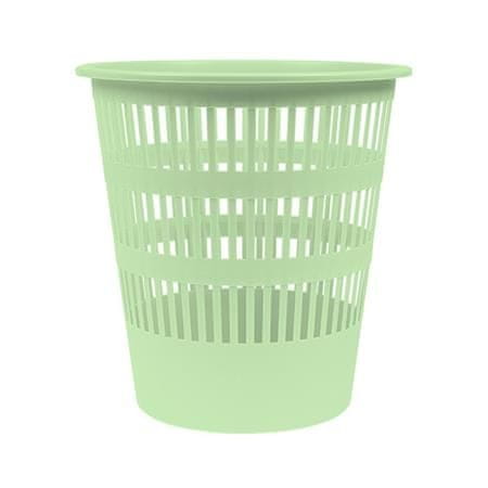Donau Odpadkový koš, pastelově zelený, plastový, nerozbitný, 12 litrů, D307-06