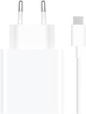 Xiaomi síťová nabíječka, 67W, bílá + USB-C kabel, bílá