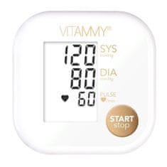 Vitammy ULTRA BEAT ramenní tlakoměr, barva bílá / zlatá