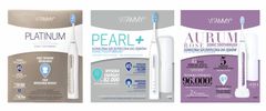 Vitammy PEARL + bílé násady na sonickou zubní kartáček PEARL + a PLATINUM