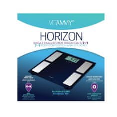 Vitammy HORIZON Koupelnová váha a váha pro sportovce s funkcí SENSE ON, modrá