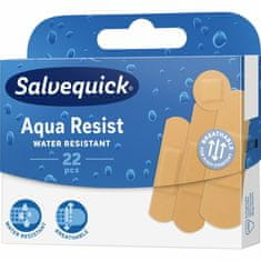 Salvequick Aqua Resist Náplast voděodolná mix, 22 ks