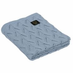 YOSOY SPRING Dětská deka ze 100% česané bavlny, 90x80 cm, modrá