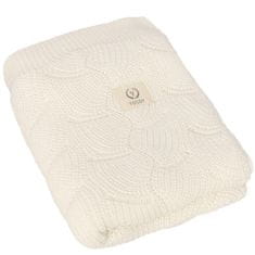 YOSOY WAVES Dětská deka ze 100% organické bavlny, 100x80 cm, Ivory