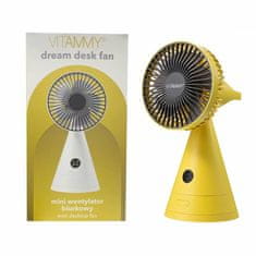 Vitammy Dream desk fan, USB mini stolní ventilátor, žlutý