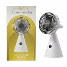 Vitammy Dream desk fan, USB mini stolní ventilátor, šedý