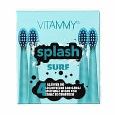 Vitammy SPLASH, Náhradní násady na zubní kartáčky SPLASH, modrá/surf/, 4ks