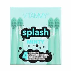 Vitammy SPLASH, Náhradní násady na zubní kartáčky SPLASH, mátová/mint/, 4ks