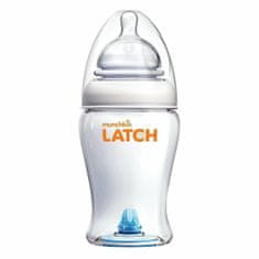 Munchkin LATCH, Kojenecká láhev s dudlíkem a antikolikovým ventilem, 240ml, od 0m+