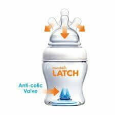 Munchkin LATCH, Set Kojeneckých lahví s antikolikovým ventilem, 120ml, od 0m+, 2ks