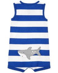 Carter's Overal letní Blue Stripe Shark chlapec 18 m, vel. 86