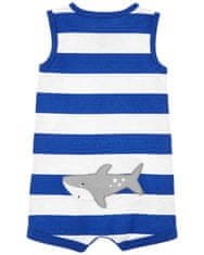Carter's Overal letní Blue Stripe Shark chlapec NB/ vel. 56