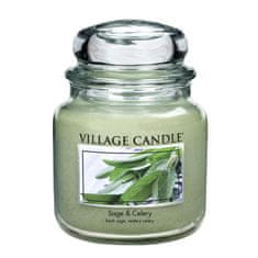 Village Candle vonná svíčka Sage & Celery (Svěží šalvěj) 454g