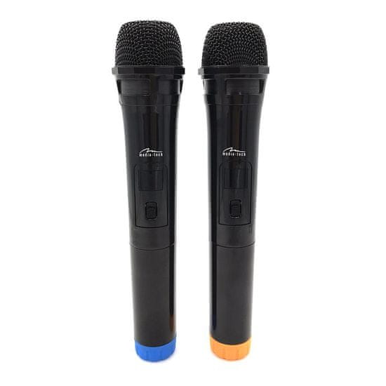 Media-Tech MT395 ACCENT PRO Dva bezdrátové mikrofony a USB přijímač pro reproduktory Karaoke