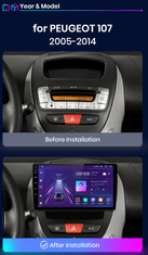 Junsun 10" Autoradio do Peugeot 107, Toyota Aygo 2005 - 2014, Citroen C1 2005 - 2014 , ANDROID GPS NAVIGACE, USB, Android Rádio do Toyota Aygo 2005 - 2014, Peugeot 107, Citroen C1 2005 - 2014 GPS autorádio