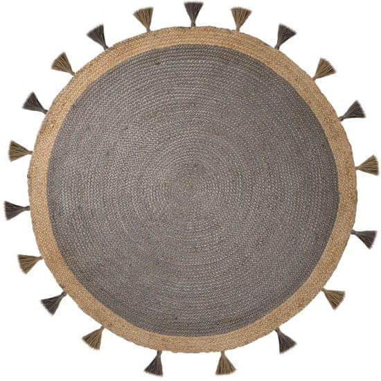 Flair Kusový koberec Lunara Grey kruh – na ven i na doma
