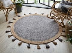 Flair Kusový koberec Lunara Grey kruh – na ven i na doma 150x150 (průměr) kruh