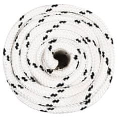 Greatstore Splétané lodní lano bílé 18 mm x 25 m polyester