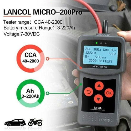 HADEX Tester akumulátorů Lancol Micro-200 Pro