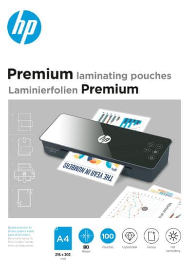 HP Laminovací fólie Premium A4 80 Micron, 100 ks