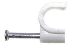 sapro Kabelová příchytka, úchyt kabelu 7 mm KN-7 bílá, 100 ks