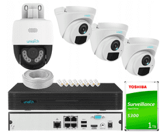 Uniview IP Surveillance Externí 4 IP kamery 4MPx 3MPx PoE