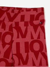 Tommy Hilfiger Červené holčičí vzorované legíny Tommy Hilfiger 74
