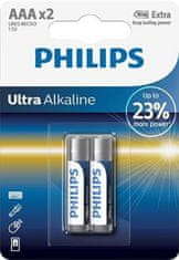 Philips Baterie LR03E2B/10 Ultra Alkalická AAA 2ks