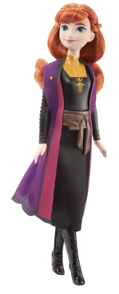 Levně Disney Frozen panenka Anna v černo-oranžových šatech HLW46