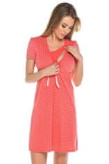 ITALIAN FASHION Bavlněná těhotenská noční košile Alena korál červená XL