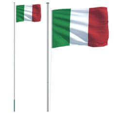 shumee Vlajka Itálie a stožár 6,23 m hliník