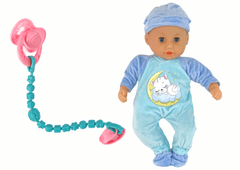 Dětský bryndák se zvukem panenky Modré kočičí pyžamo